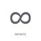 Infinite icon. Trendy Infinite logo concept on white background