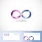 Infinite infinity 3d logo design concept