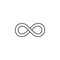 Infinite, infinity line icon. Simple, modern flat vector illustration for mobile app, website or desktop app