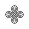 Infinite loop sign. Celtic interlocking knot. Endless loop. Old ornament strip.