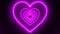 Infinite Looping Animation Neon pink Lights Love Heart Tunnel and Romantic
