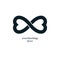 Infinite Love concept, vector symbol created with infinity sign