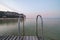 Infinite pier on garda lake