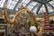 Infinite Prosperity: The Year of the Dragon exhibit at the Bellagio Conservatory and Botanical Gardens, a gold dragon, a waterfall