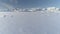 Infinitely, Infinitely polar snowy desert in Antarctica. South Pole frost surface.