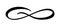 Infinity calligraphy vector illustration symbol. Eternal limitless emblem. Black mobius ribbon silhouette. Modern brush