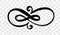 Infinity calligraphy vector illustration symbol logo. Eternal limitless emblem. Modern brush stroke. Isolated endless