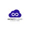 Infinity cloud logo design icon template