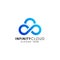 infinity cloud logo design icon template