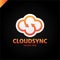 Infinity cloud logotype design vector. Cloud letter s icon template.