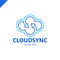 Infinity cloud logotype design vector. Cloud letter s icon template.