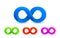 Infinity color icon, sign element graphic, Vector