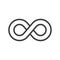 Infinity, endless, eternal line icon