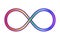 Infinity, eternity symbol. Rainbow infinite icon.