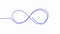 Infinity eternity symbol in variations set design with hand drawn doodle style