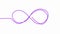 Infinity eternity symbol in variations set design with hand drawn doodle style