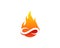 Infinity Fire Flame Icon Logo Design Element