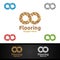 Infinity Flooring Logo for Parquet Wooden or Vinyl Hardwood Granite Title Design