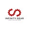 Infinity Gear Logo Template Illustration Design.