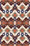 Infinity Geometric pattern of intertwined daisy and roses design for Mirror Pattern. Pattern mirrored repeat for background.