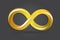 Infinity gold symbol icon vector