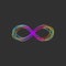 Infinity hand drawn doodle colorful gradient logo