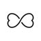 Infinity heart icon symbol design vector