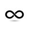 Infinity Icon on white. Vector