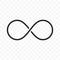 Infinity or infinite loop vector line icon