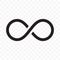 Infinity or infinite loop vector line icon