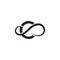 Infinity letter c logo vector black color