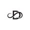 Infinity letter d logo vector black color