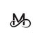 Infinity letter m logo vector black color