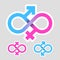 Infinity love, gender symbols