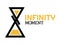 Infinity Moment time sand hourglass logo concept design