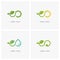 Infinity nature logo set - ecology and agriculture