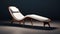 Infinity Nets Inspired Wooden Lounge Chair On Dark Background