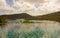 An infinity pool overlooking a bay in the windward islands