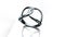 Infinity shaped silver ring 3d illustration