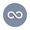 Infinity sign icon in badge style. One of web collection icon can be used for UI, UX