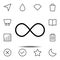 Infinity sign icon. Simple thin line, outline vector element of minimalistic, web icons set for UI and UX, website or mobile