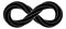 Infinity sign made with twisted hex rod. Stylized endess symbol. Tattoo flat illustration