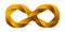 Infinity sign made of twisted square rod. Mobius strip symbol. Vector isolated illustration