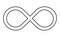 Infinity sign silhouette vector symbol icon design.