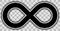 infinity symbol black - outlined with transparency eps 10 - isolated - vector