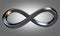 Infinity Symbol Carbon Fibre