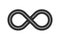 Infinity symbol. Eternal shape. Infinity road loop icon. Figure 8 Traffic Loop. Race track sign or logo.