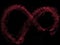 infinity symbol of fire low poly