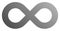 Infinity symbol gray - gradient standard - isolated - vector