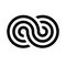 Infinity symbol icon. Representing the concept of infinite, limitless and endless things. Simple tripple line vector